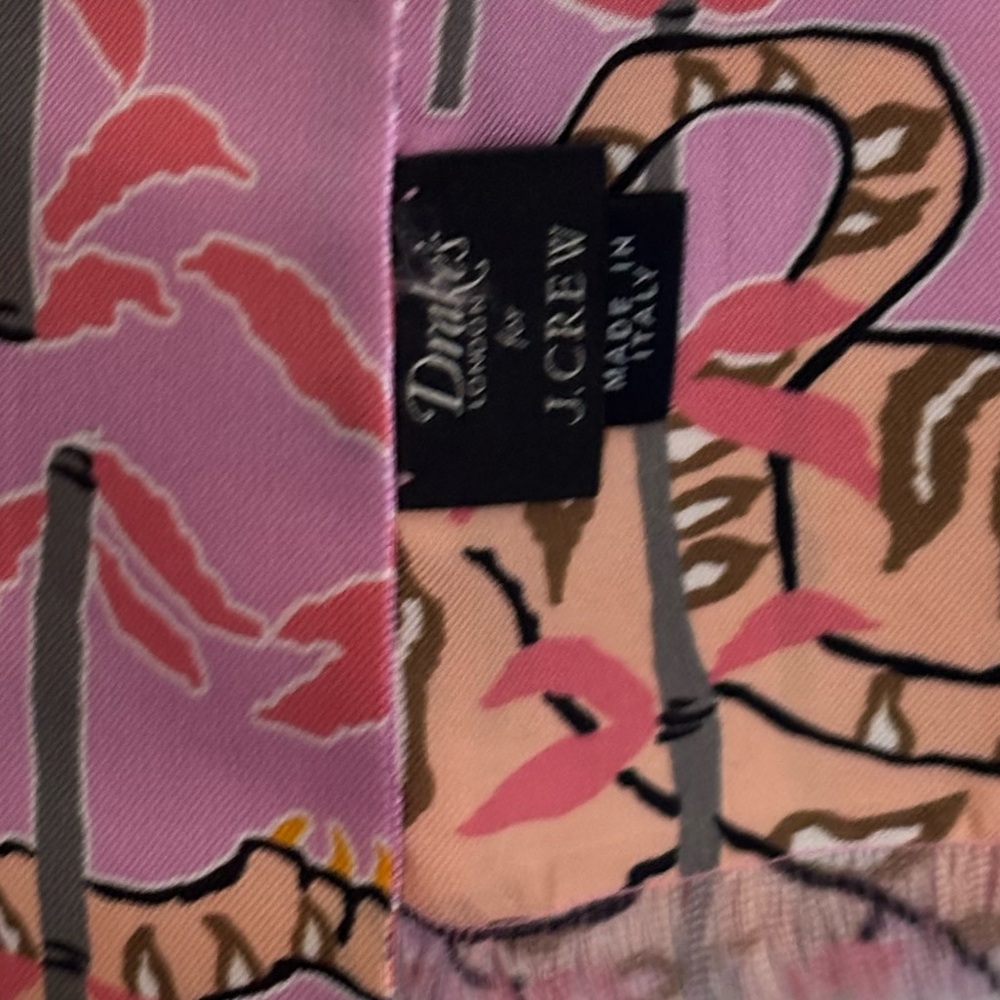 NWOT. J Crew by Drake London silk scarf. - Picture 4 of 8